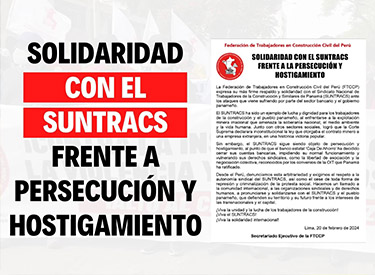 Solidaridad con el SUNTRACS de Panamá frente a la persecución y el hostigamiento
